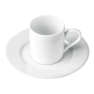 Fine White Lubiana Espresso Cup And Saucer 3.5oz